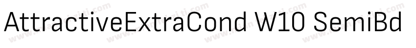 AttractiveExtraCond W10 SemiBd字体转换